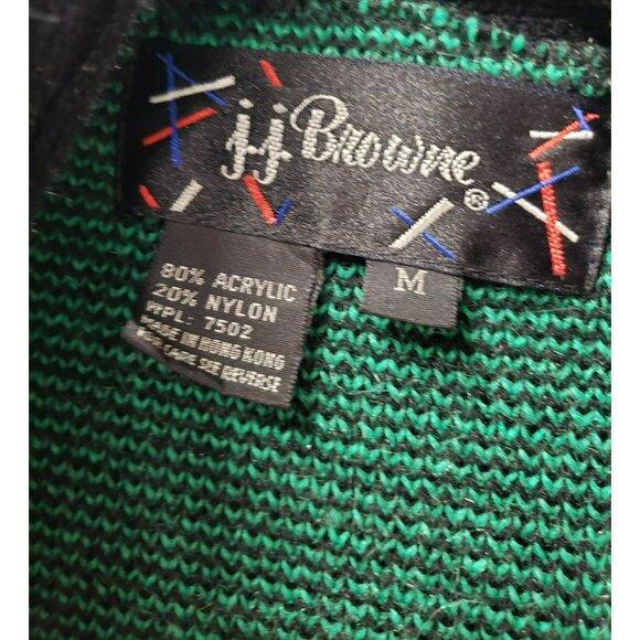 Vintage JJ BROWNE Long Cardigan Sweater Floral, Sz M, 80s 90s Flower Valley Girl - Picture 6 of 8